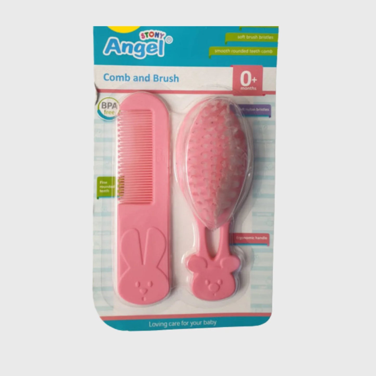 Stony Angel Baby Comb and Brush Set - 0+ Months