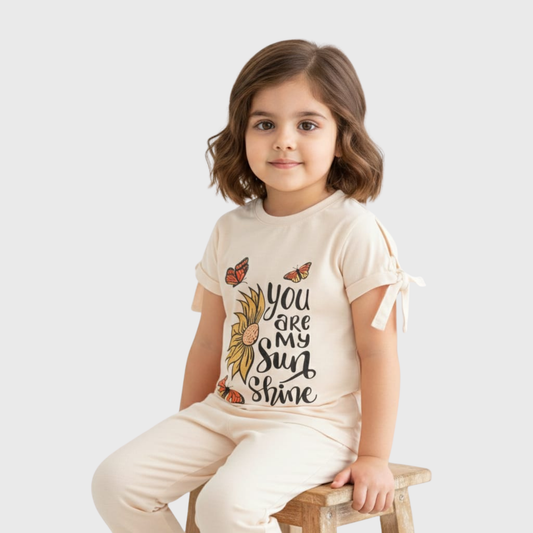 Girl’s Cream "Sunshine" Butterfly Set