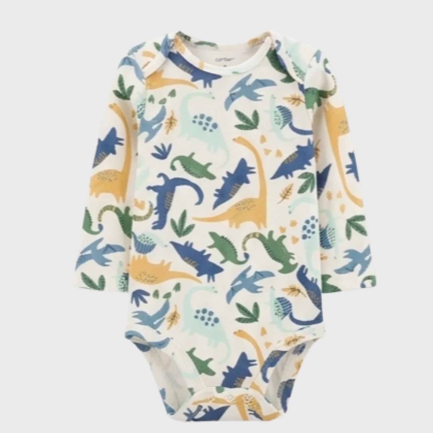 Long-Sleeve Colorful Dinosaur Bodysuit