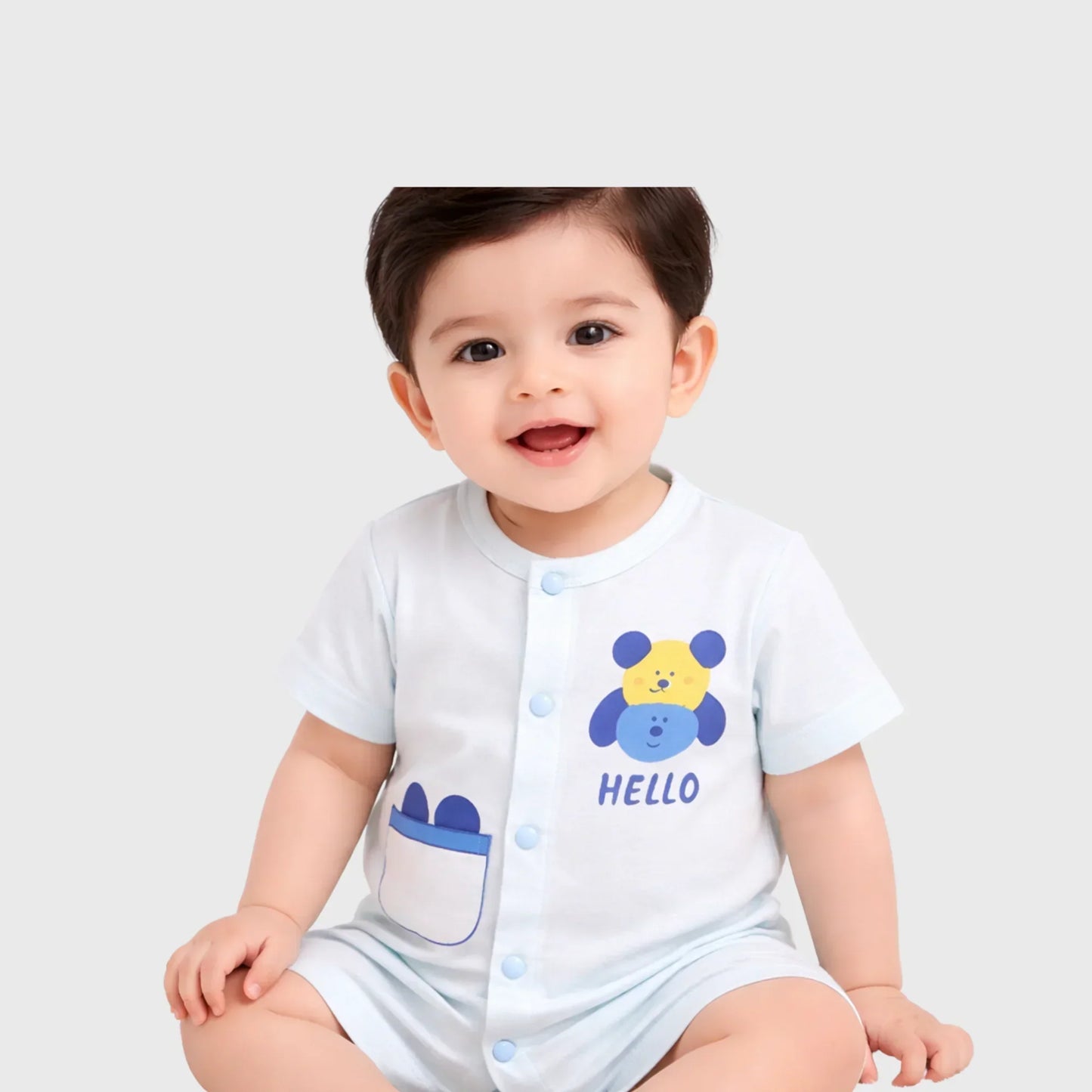 "Hello Bear" Short Romper