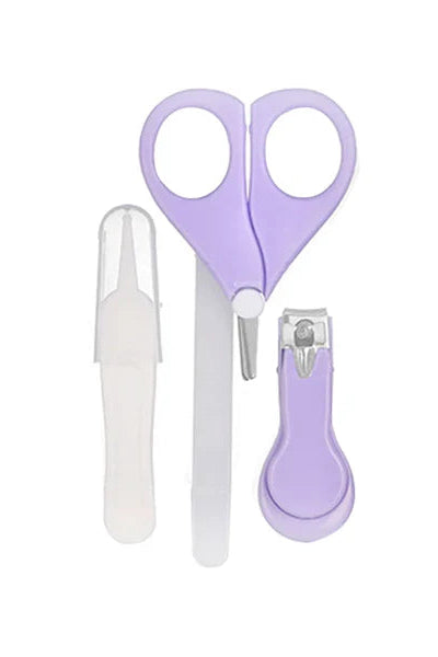 4-in-1 Baby Manicure Set with Storage Box – Nail Clippers, Scissors, File & Tweezers
