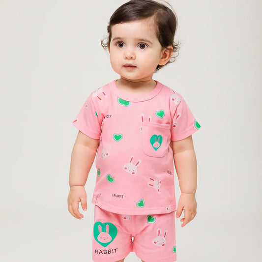 Pink Tee Shirt & Short Set