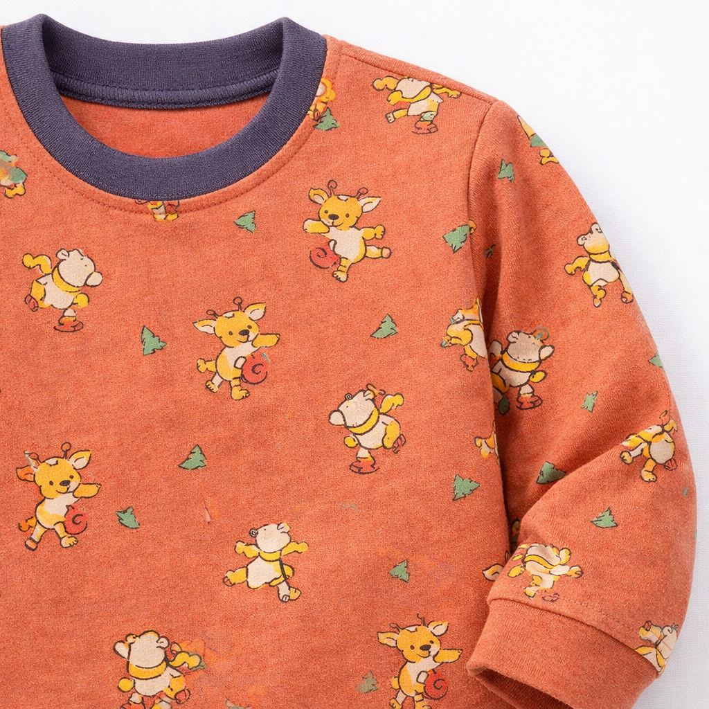 Kids' Rust Bear Print Trouser Set