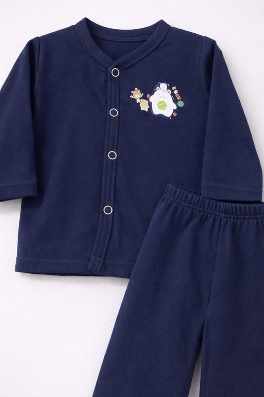 Infant Navy Bear Cardigan Set