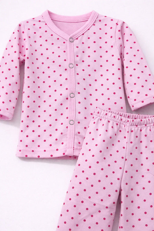 Infant Pink Polka Dot Cardigan Set