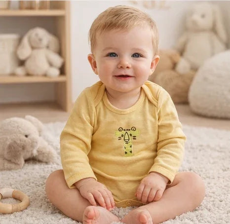 Long-Sleeve Yellow Tiger Bodysuit