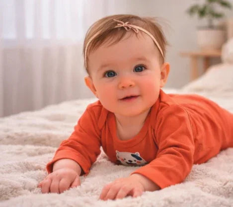 Long-Sleeve Orange Cat Bodysuit