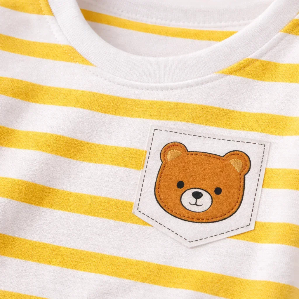 Boy’s Yellow Striped Bear Set