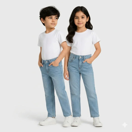 Kids Everyday Sky Blue Straight-Leg Jeans