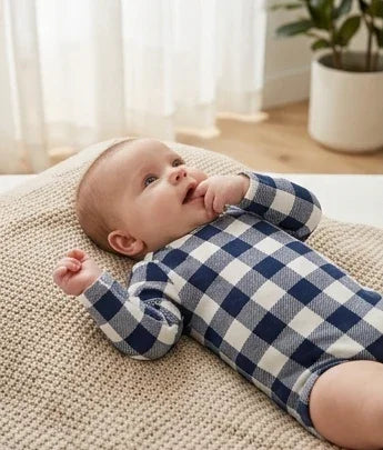 Black & White Gingham Infant Bodysuit