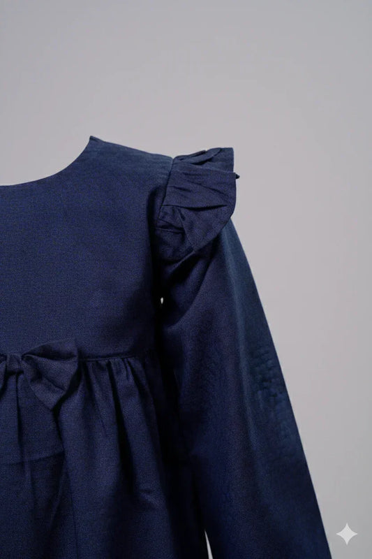 Navy Blue Frock For Girls | 2-8YRS