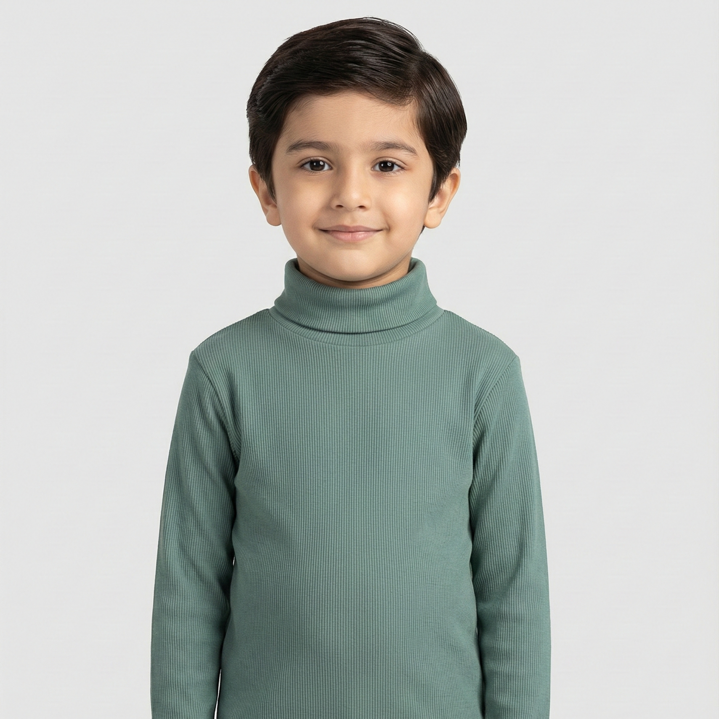 Unisex Ribbed Turtleneck Top for Kids | Winter Wear 12M–6 Years