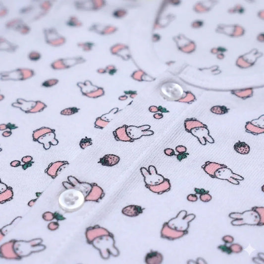 White-Soft Cotton Night Suit with Penguin print