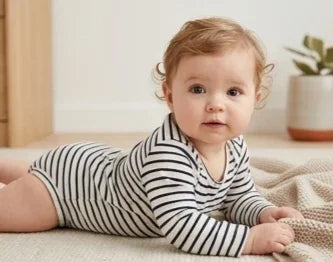 Long-Sleeve Striped Bodysuit