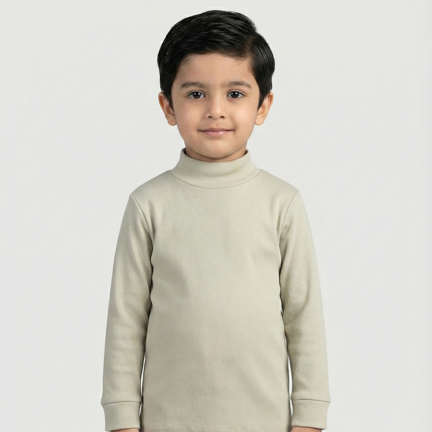 Kids Ribbed -Mock Neck Long Sleeve Top | Mommy Minors