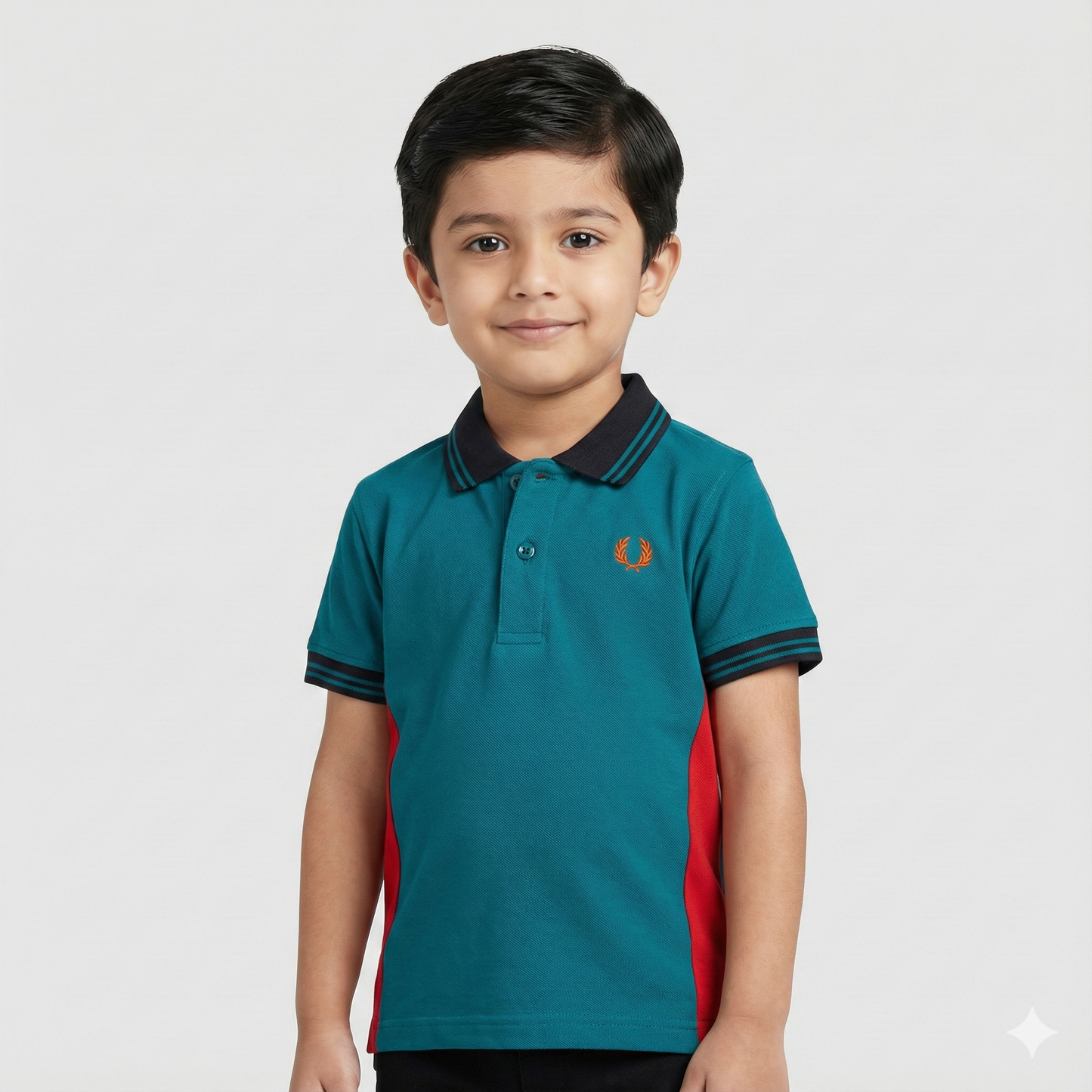 Green and Red Polo Shirt | 2-14 Years