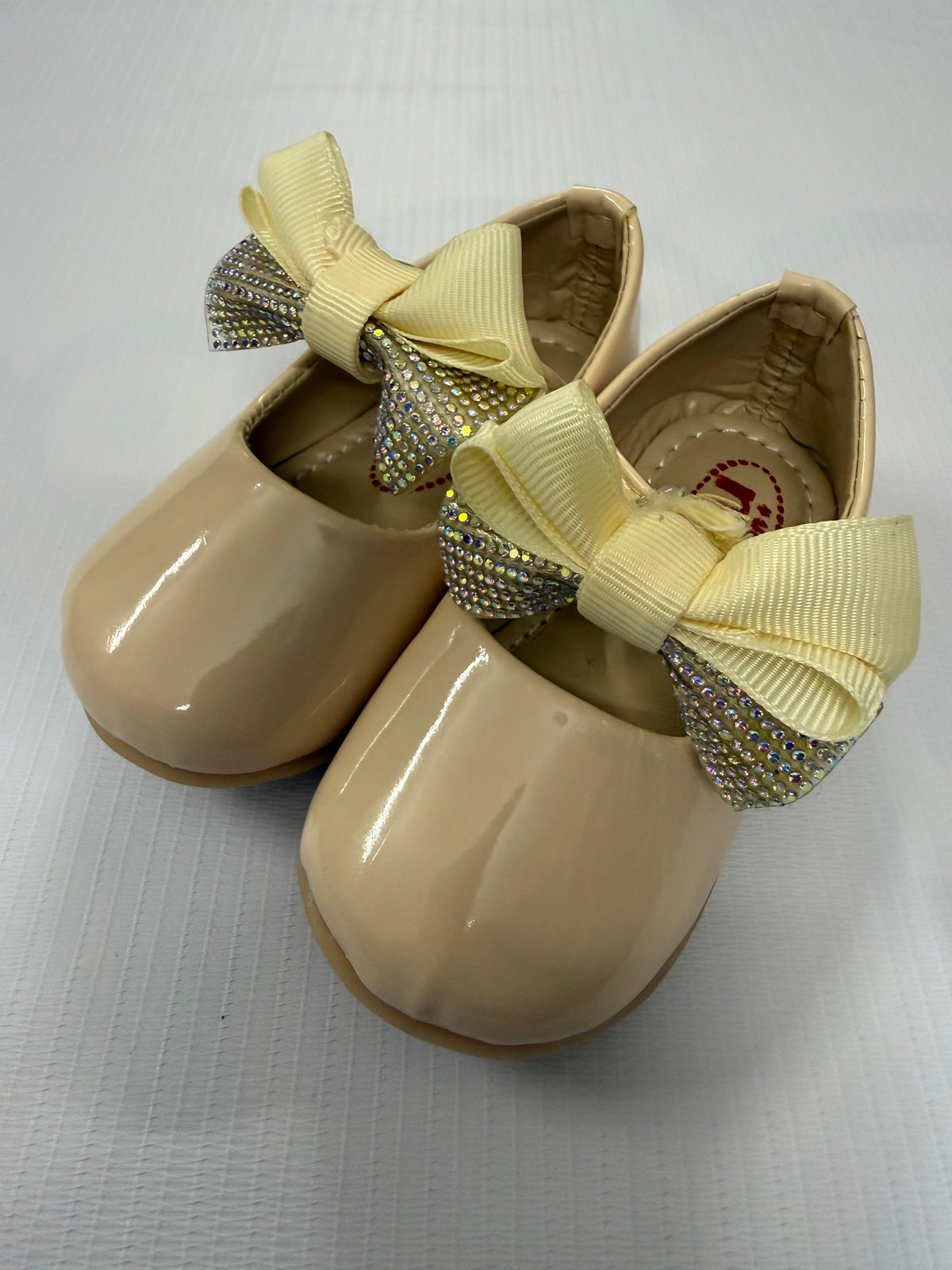 Cream Bow Party Shoes for Girls