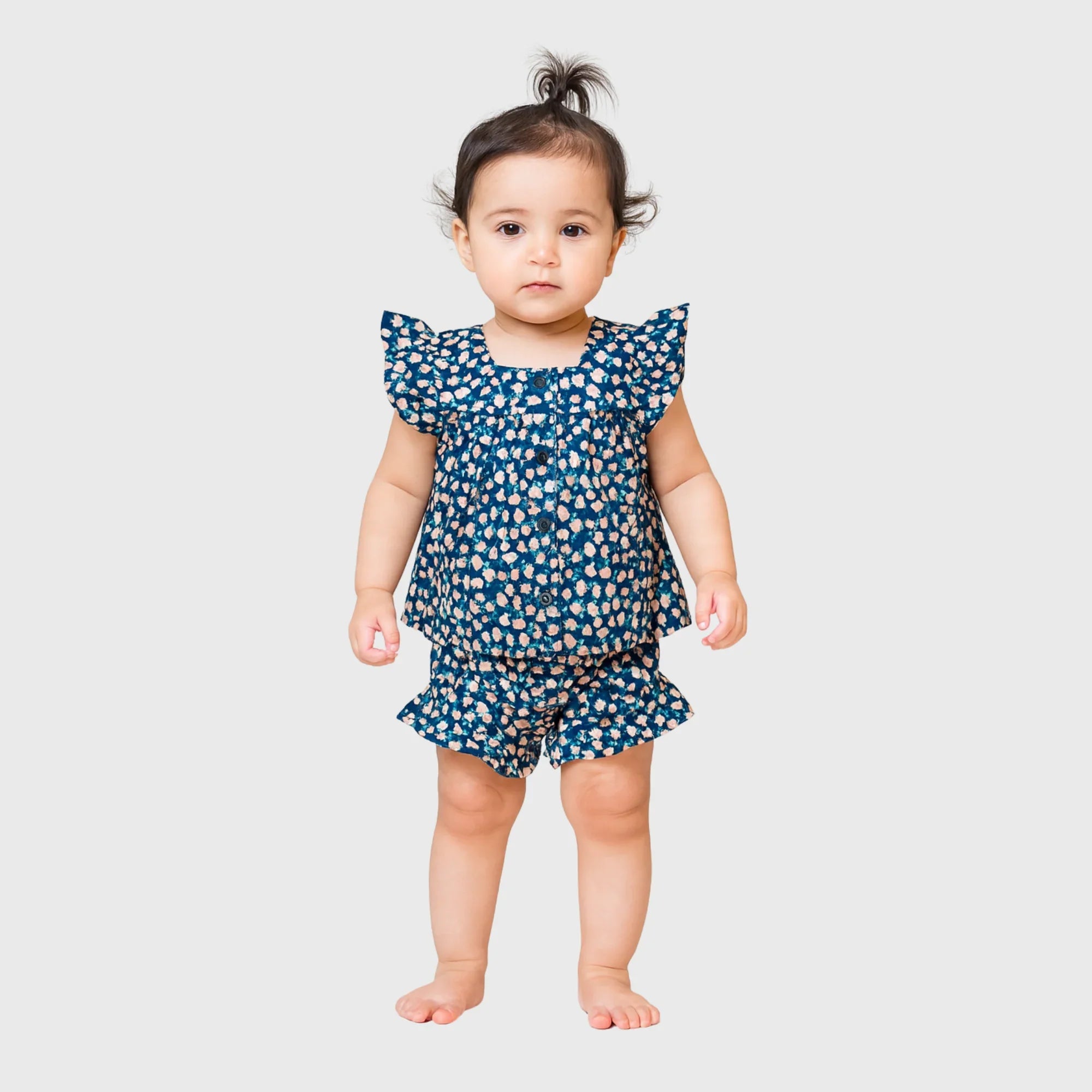 Daisy Days Ruffle Set – Floral Top & Bloomer – MommyMinors