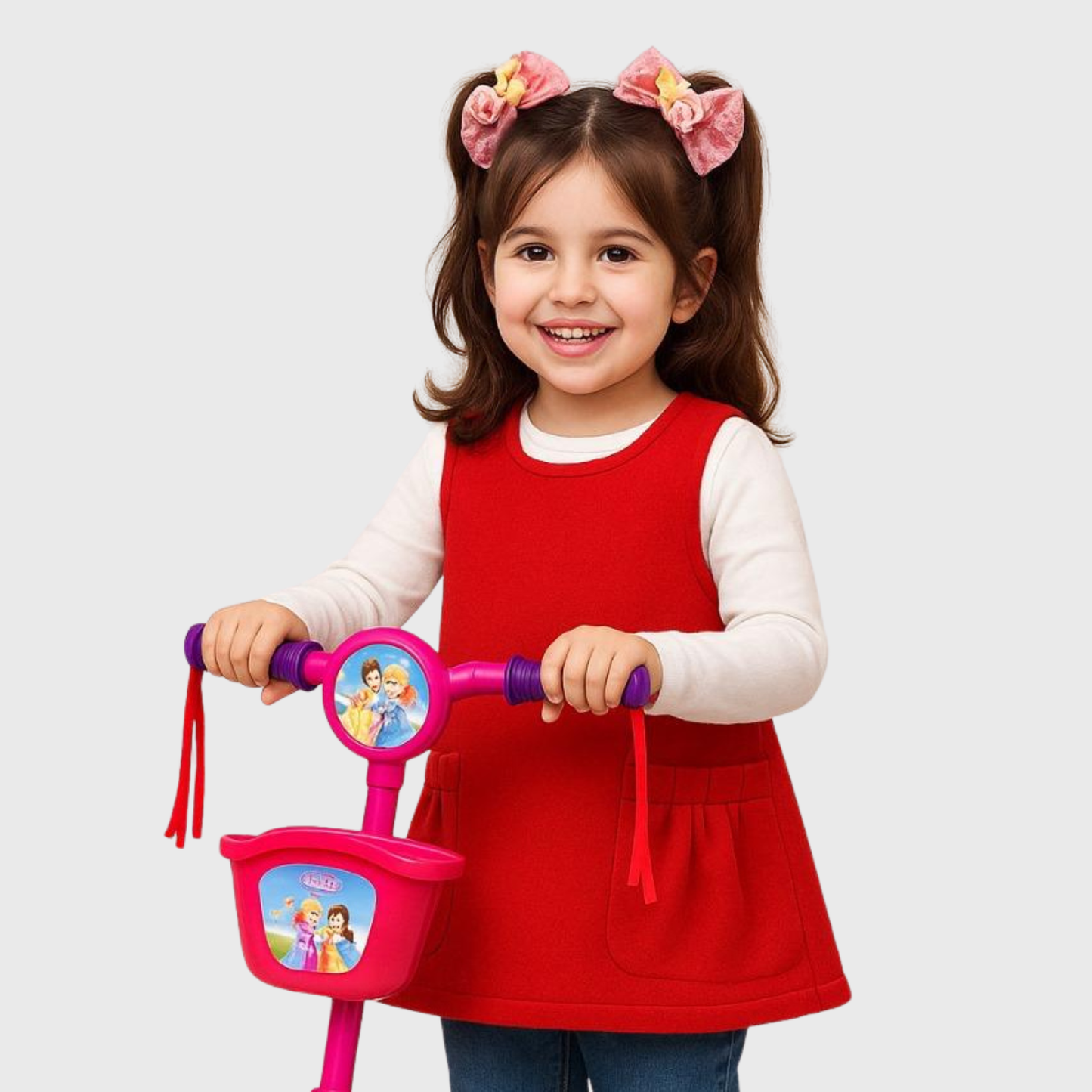 Girls Outfit  1-6 Years - Red Velvet Sleeveless Dress.