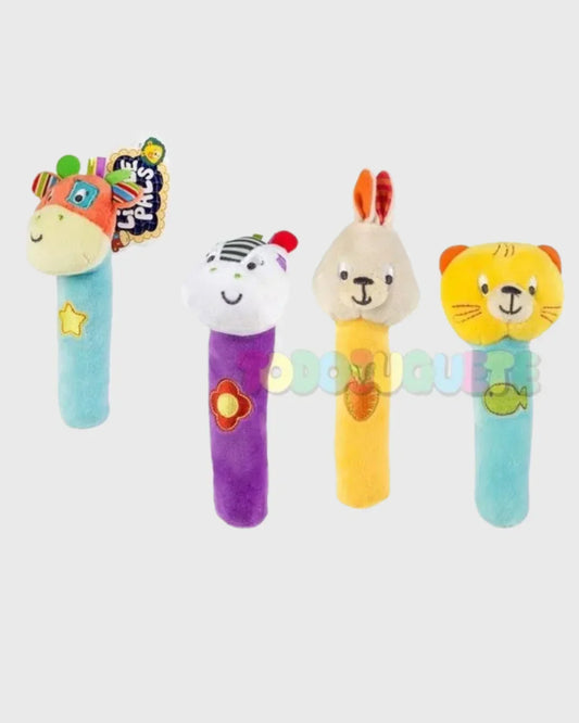 Single Win Fun Soft Animal Rattle Stick for Babies.