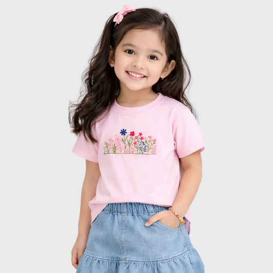 Girl’s Pastel Wildflower Tee
