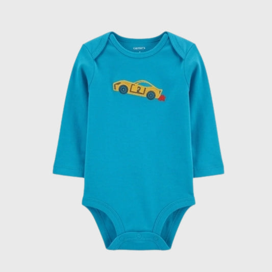 Long-Sleeve Race Car Baby Bodysuit