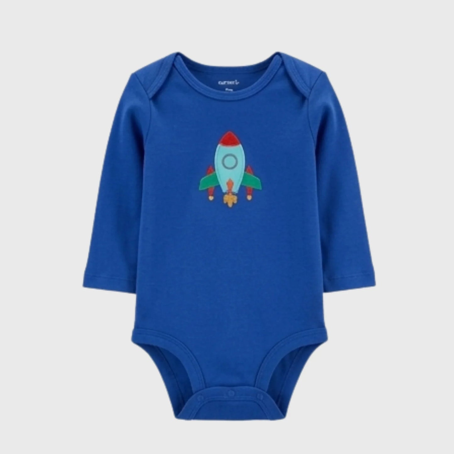 Long-Sleeve Rocket Ship Baby Bodysuit