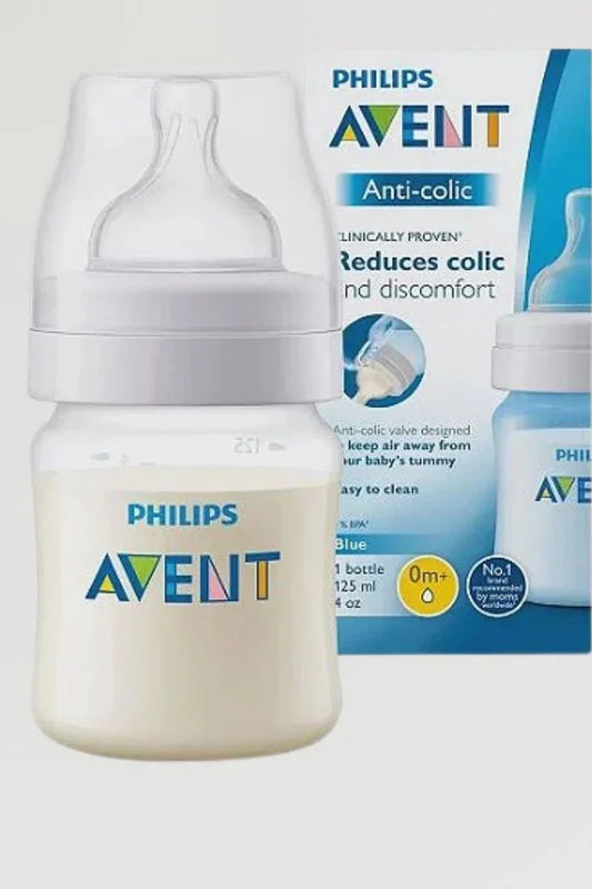 Philips Avent anti-colic baby feeding bottle with box, milk-filled, BPA-free, newborn safe
