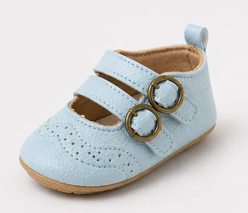 Baby Girl White Double Buckle Mary Jane -