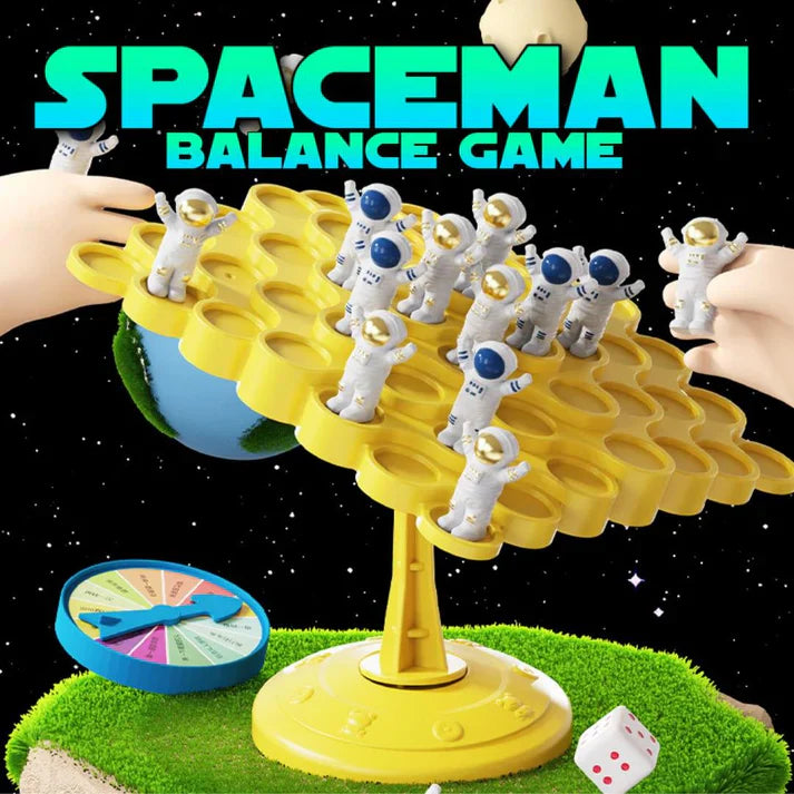 Balance Spaceman Game - Square Style-STEM Learning Toy for Kids Ages 3+ with 60 Astronauts
