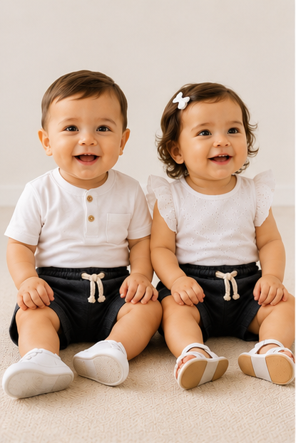 Baby Summer Shorts – Charcoal Grey
