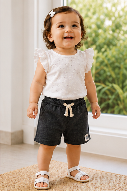 Baby Summer Shorts – Charcoal Grey