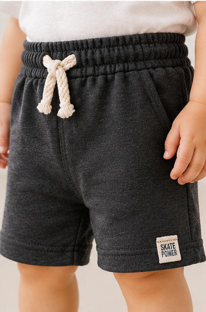 Baby Summer Shorts – Charcoal Grey