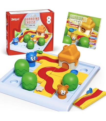 Guarding Cheese Educational Board Game - Fun STEM Learning Strategy Game for Kids Ages 3+ with 48 Challenges