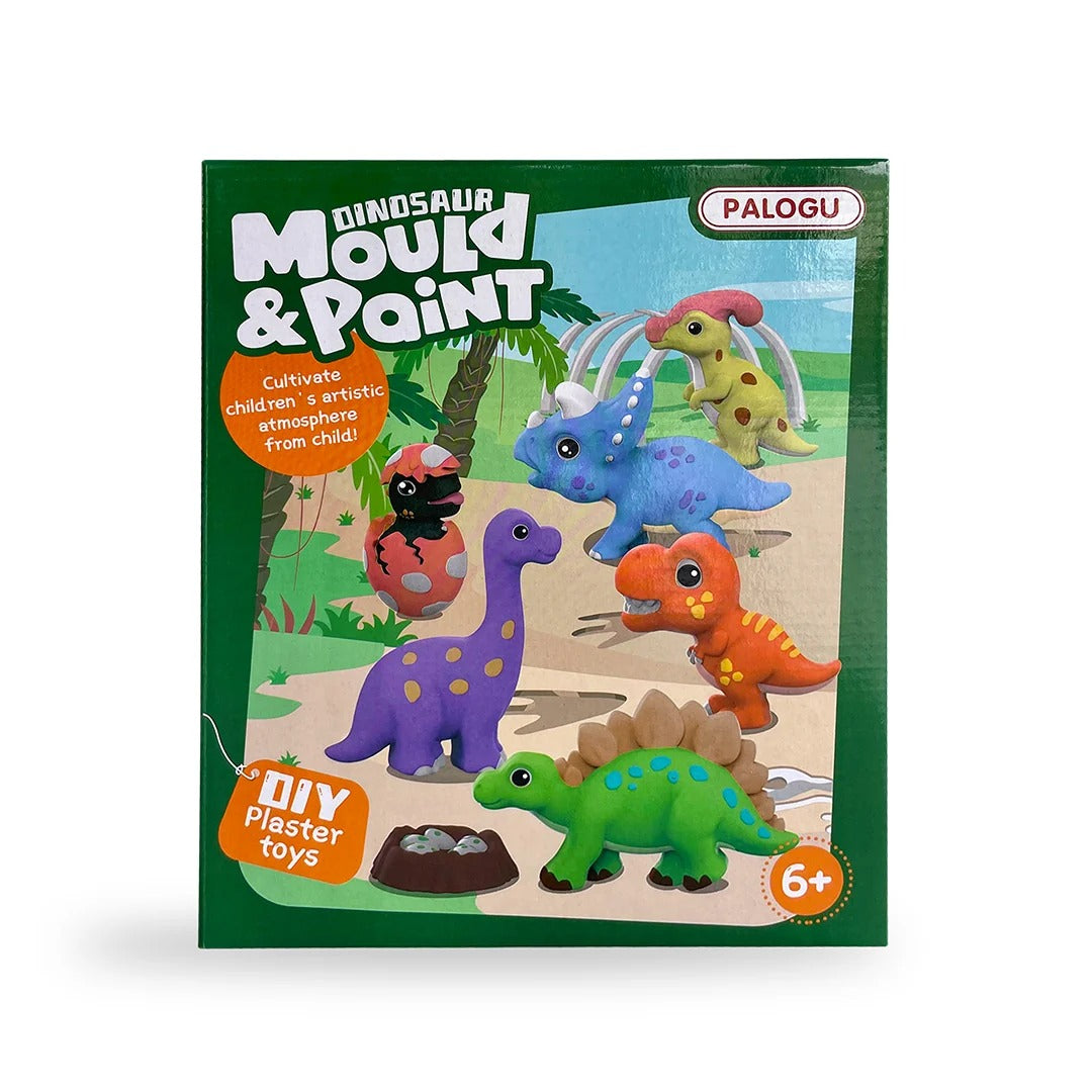 Palogu DIY Dinosaur Mould & Paint Plaster Craft Kit for Kids (Ages 6+)