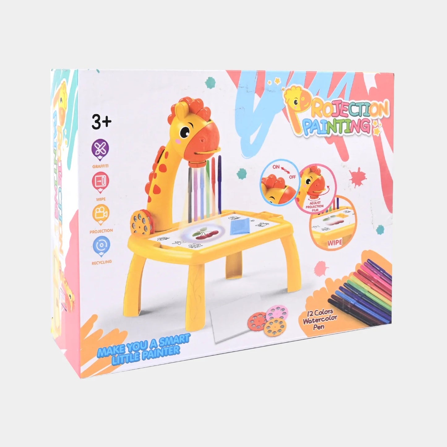 Giraffe Trace & Draw Projection Painting Table Set for Kids (Ages 3+)