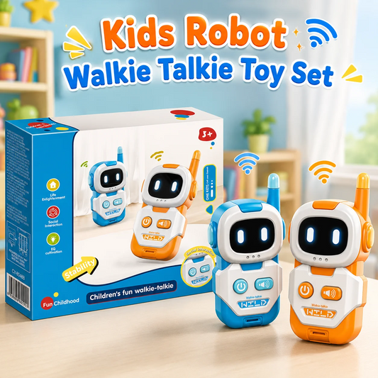 Kids Robot Walkie Talkie Set with One-Key Call (Ages 3+)
